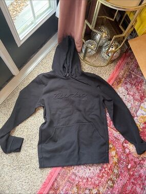 Discontinued Porsche Black 'Turbo' Hooded Sweatshirt - Men's Pullover Hoodie